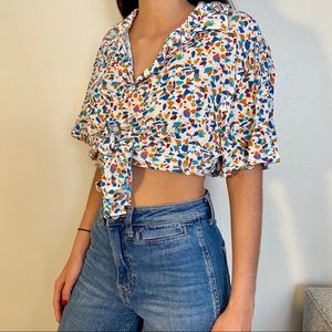 Zara men printed colorful shirt